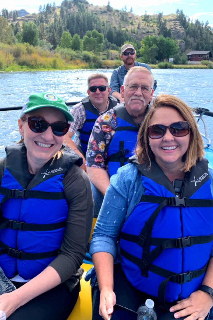 Missouri River by raft with Montana River Outfitters, in the boat #missouririveroutfitters #greatfallsmt