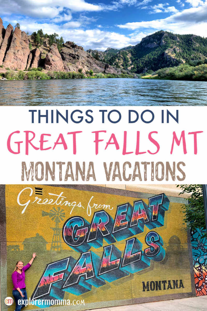 Things to do in Great Falls MT. The perfect fishing getaway or family vacation spot. History with Lewis and Clark, nature and wildlife, exploration, and good food. Montana Vacations. #greatfallsmt #centralmontana #montanamoment