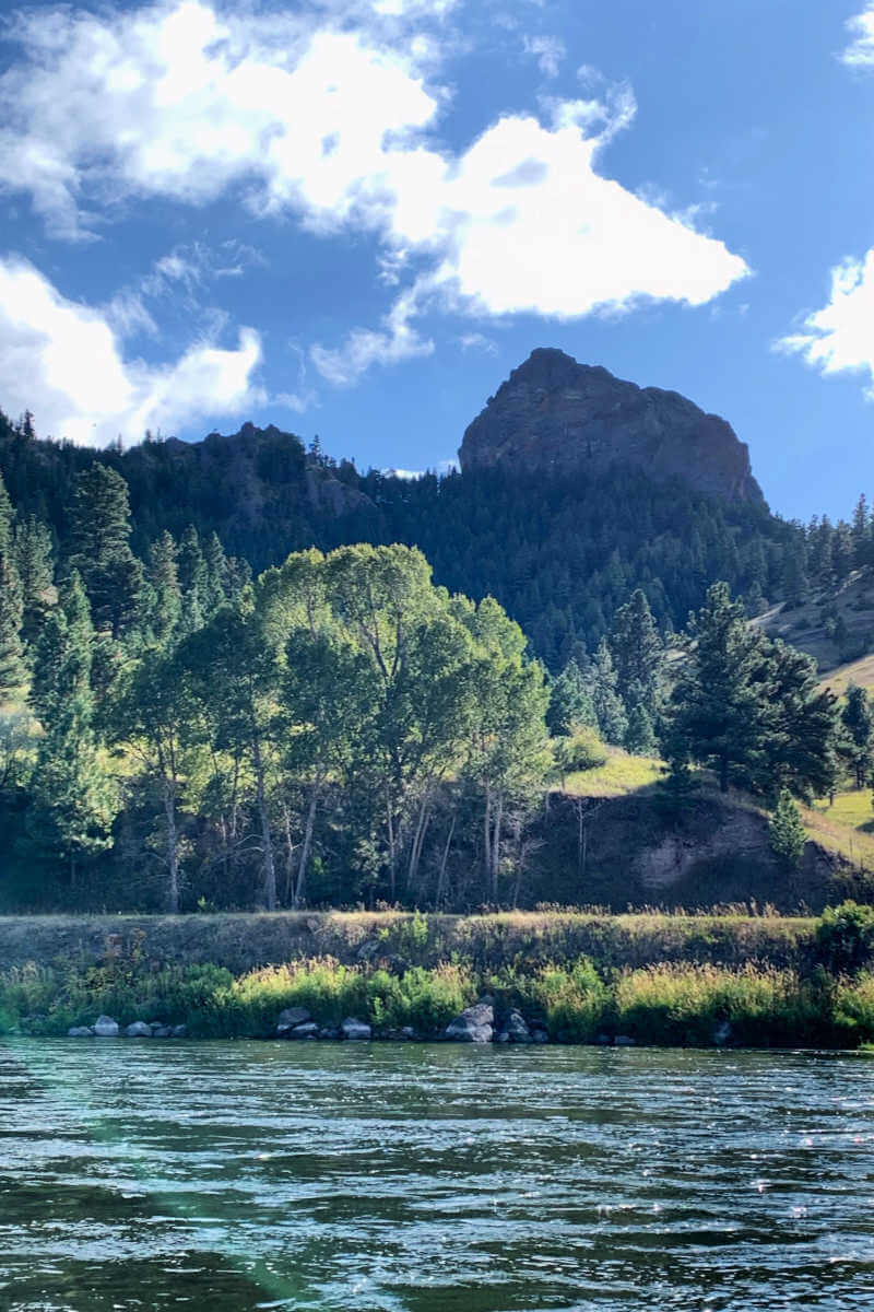 View of Missouri River by raft with Montana River Outfitters #missouririveroutfitters