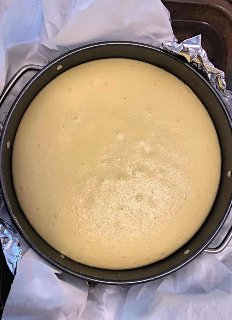 Baked keto cheesecake, set with the perfect wobble. #ketocheesecake