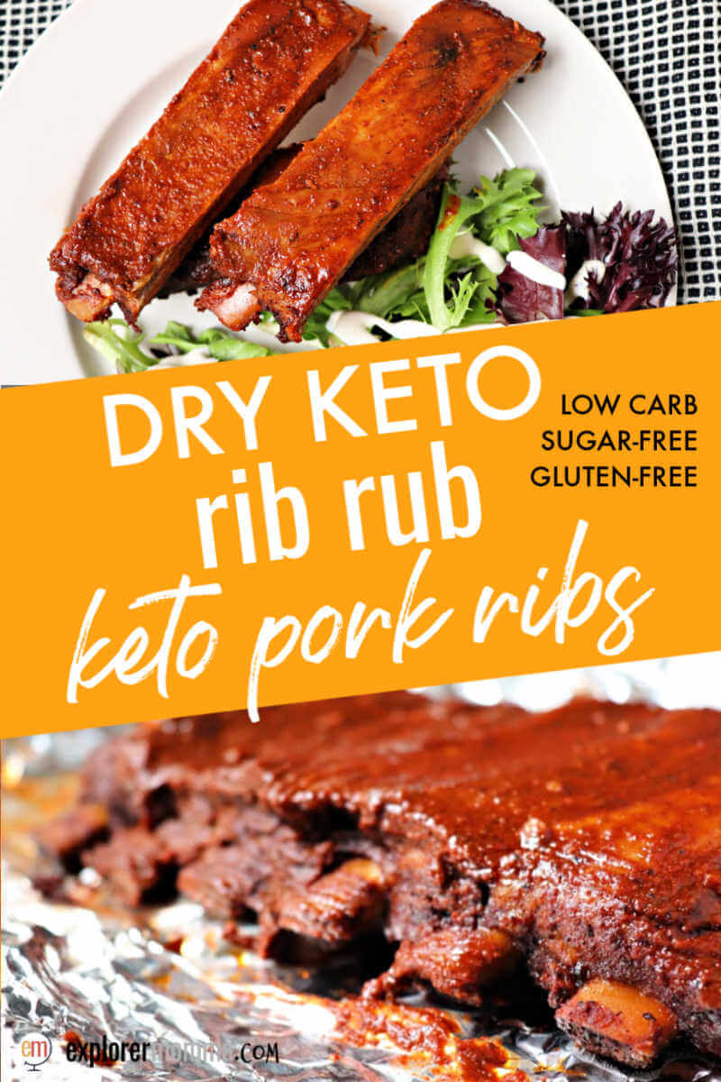 Dry keto rib rub for the perfect keto pork ribs. Southern-style spice and a sugar-free delicious low carb dinner. #ketodinner #ketorecipes #ketoribrub