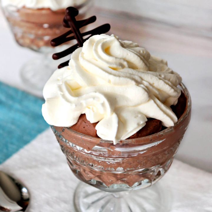 Best easy keto chocolate mousse is rich and decadent and sugar-free delicious. #ketodessert #ketorecipes