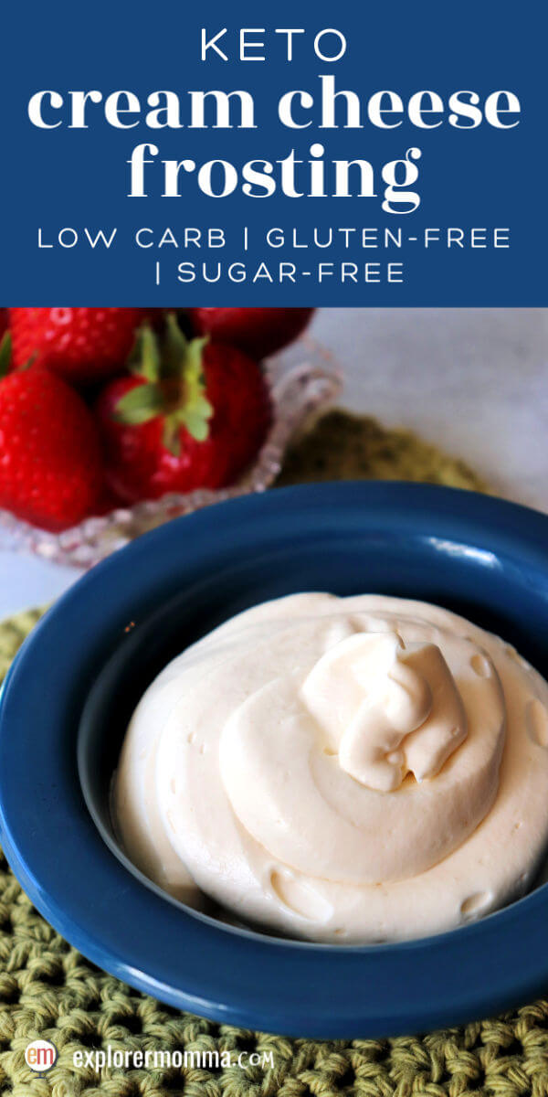 Quick and easy keto cream cheese frosting is versatile and delicious. Ideal to top low carb cakes, cookies, and cupcakes. 