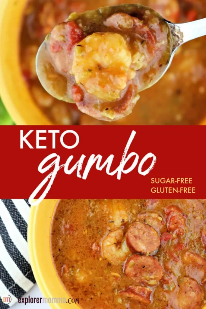 Super-flavorful New Orleans cajun style keto gumbo is gluten-free, sugar-free, and fabulous. A low carb gumbo recipe perfect for a family dinner.
