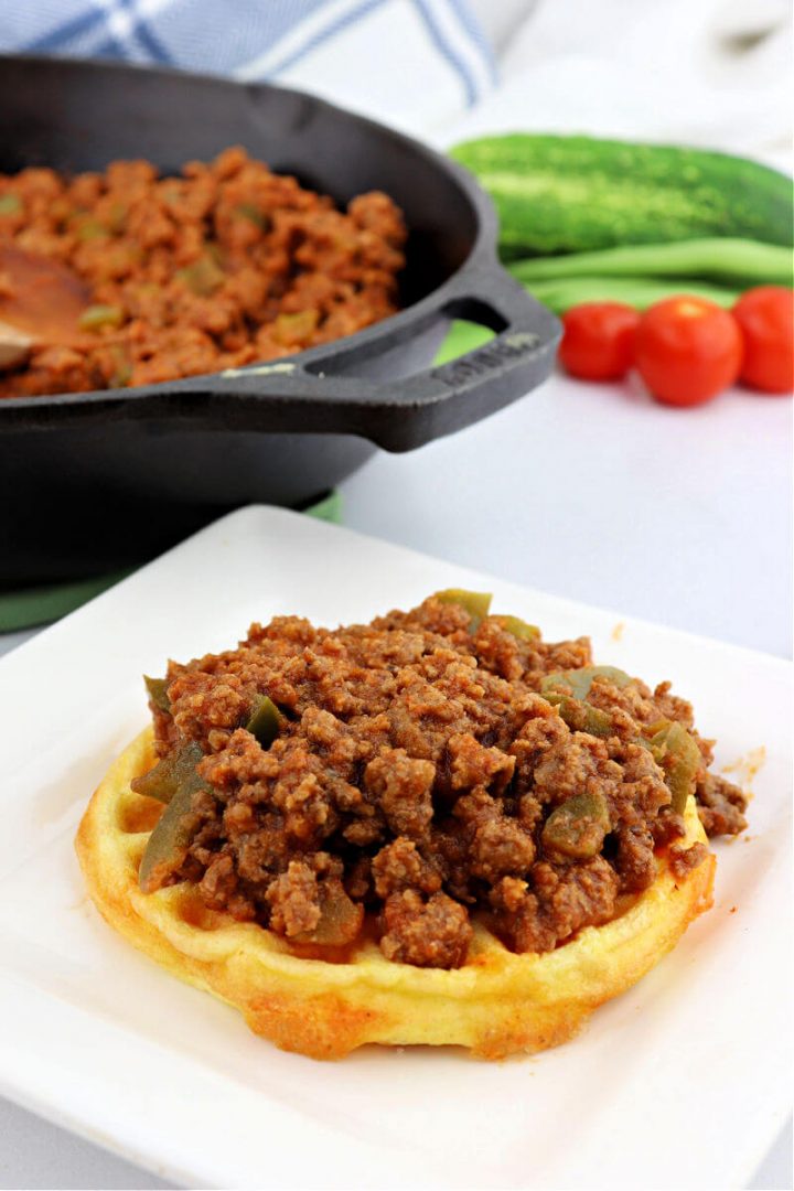 Open faced keto sloppy Joes