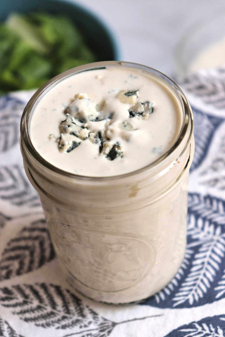 Delicious and easy to make, chunky keto blue cheese dressing uses real ingredients to create a fresh homemade flavor. Indulge in restaurant style low carb dressing at home.