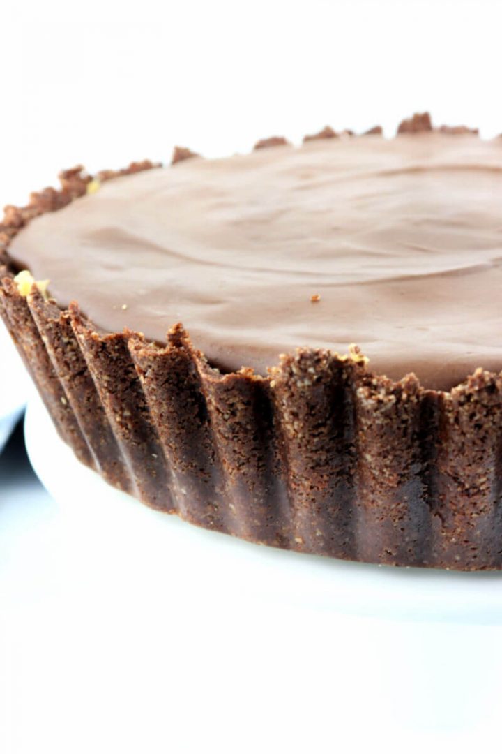 Keto Peanut Butter Pie with sugar-free ganache
