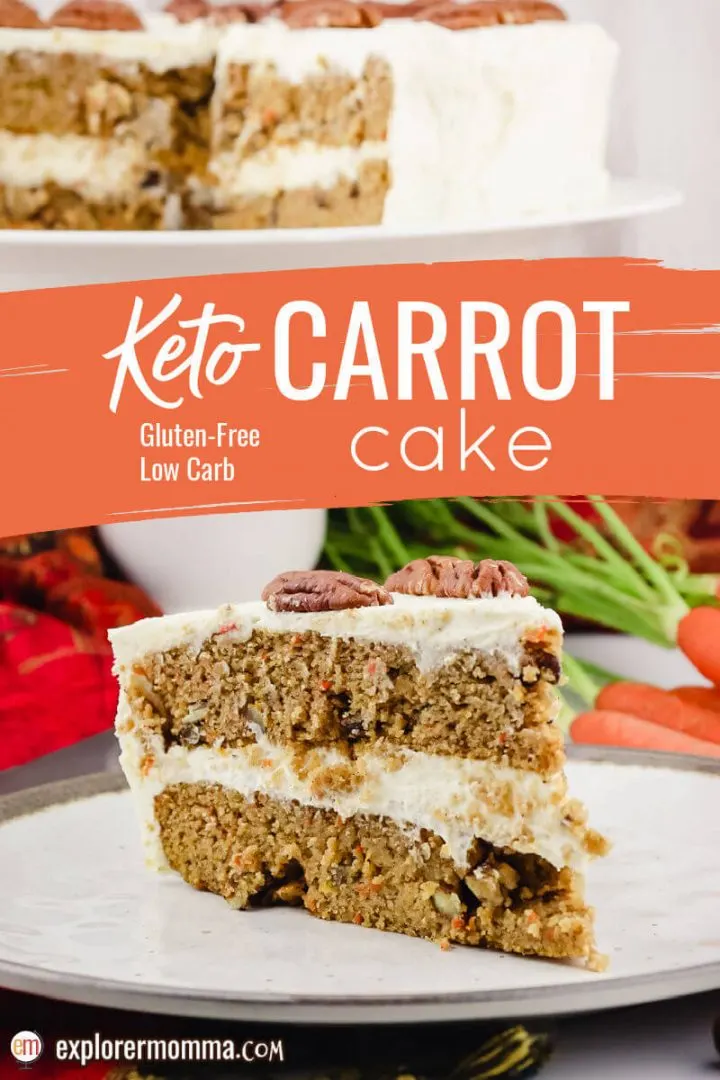 Piece of spiced keto carrot cake