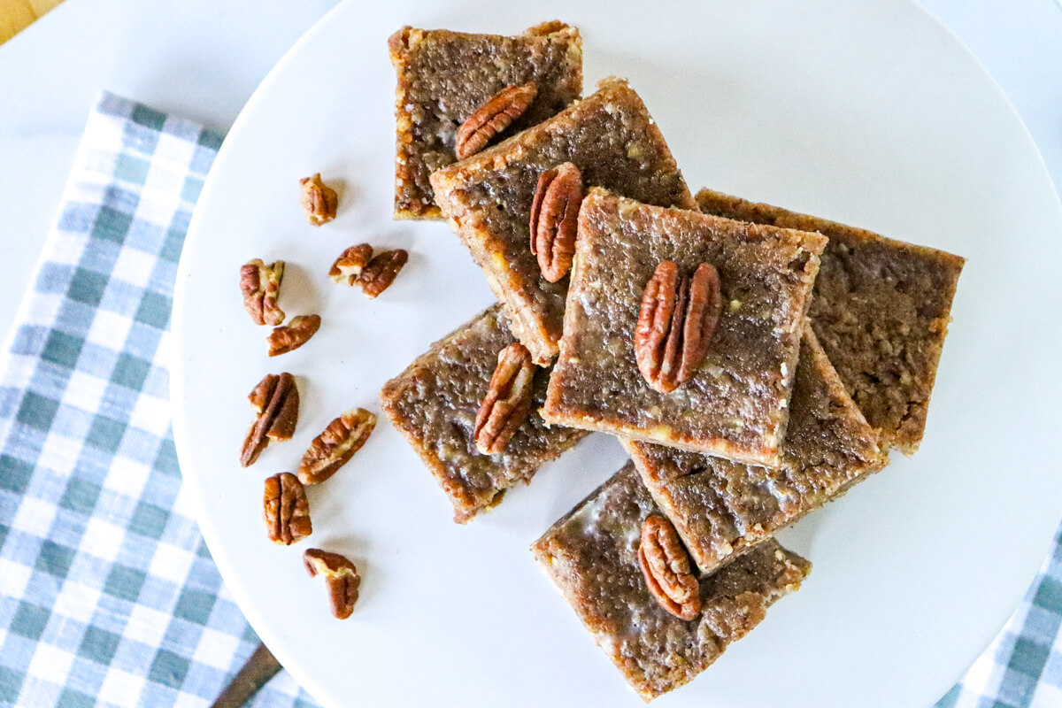 Easy Keto Pecan Pie Bars Explorer Momma