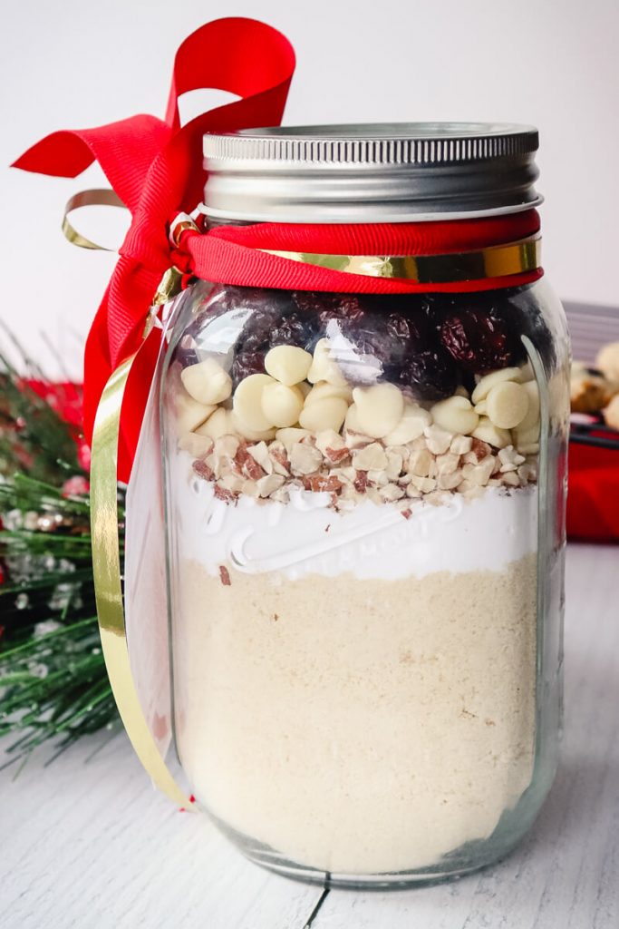Keto Christmas cookies in a jar