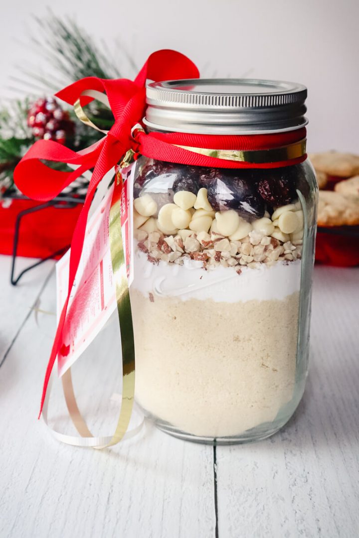 Keto Christmas Cookies - a gift in a jar front view