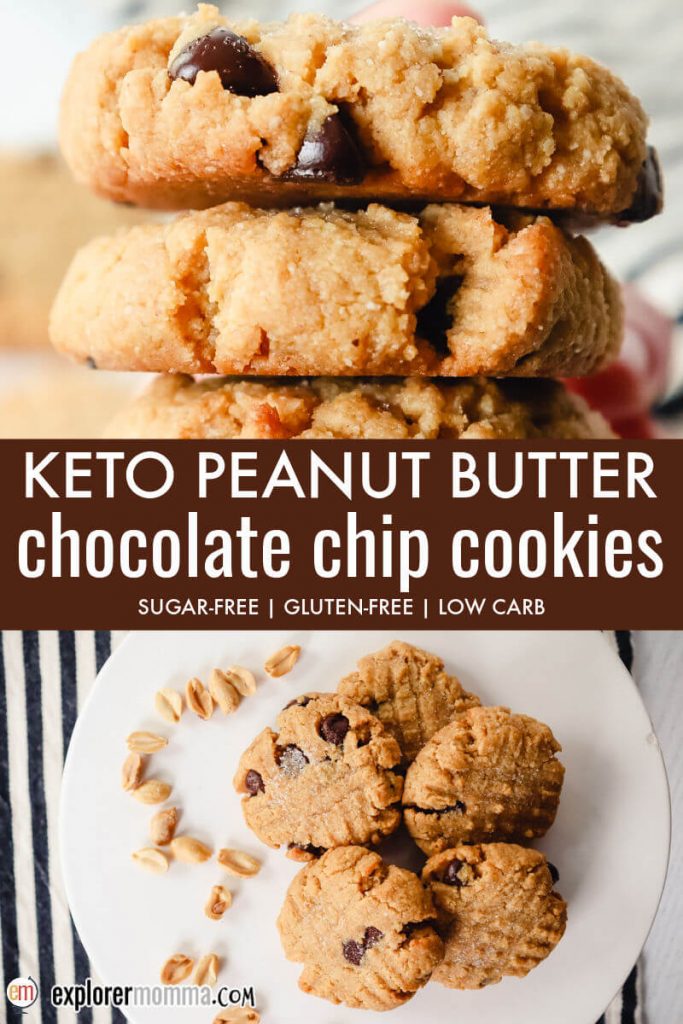 Keto peanut butter chocolate chip cookies