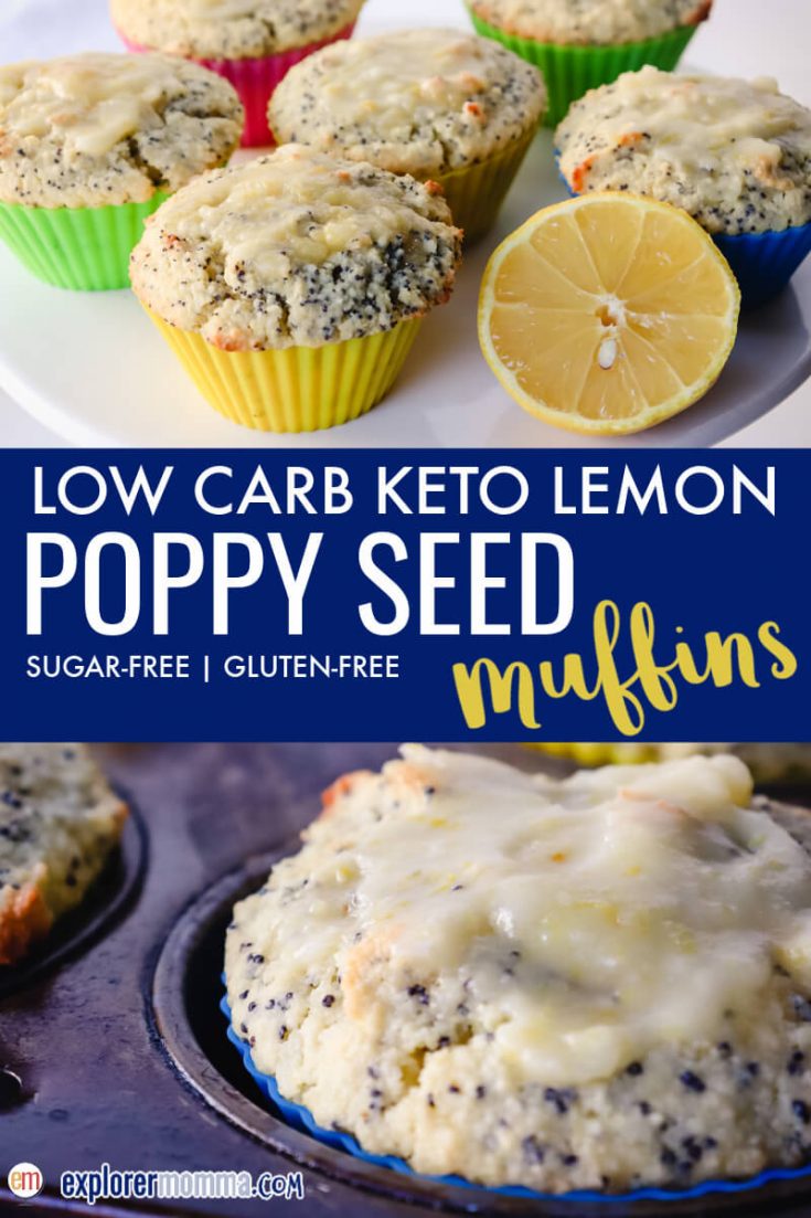 Keto lemon poppy seed muffin on a plate