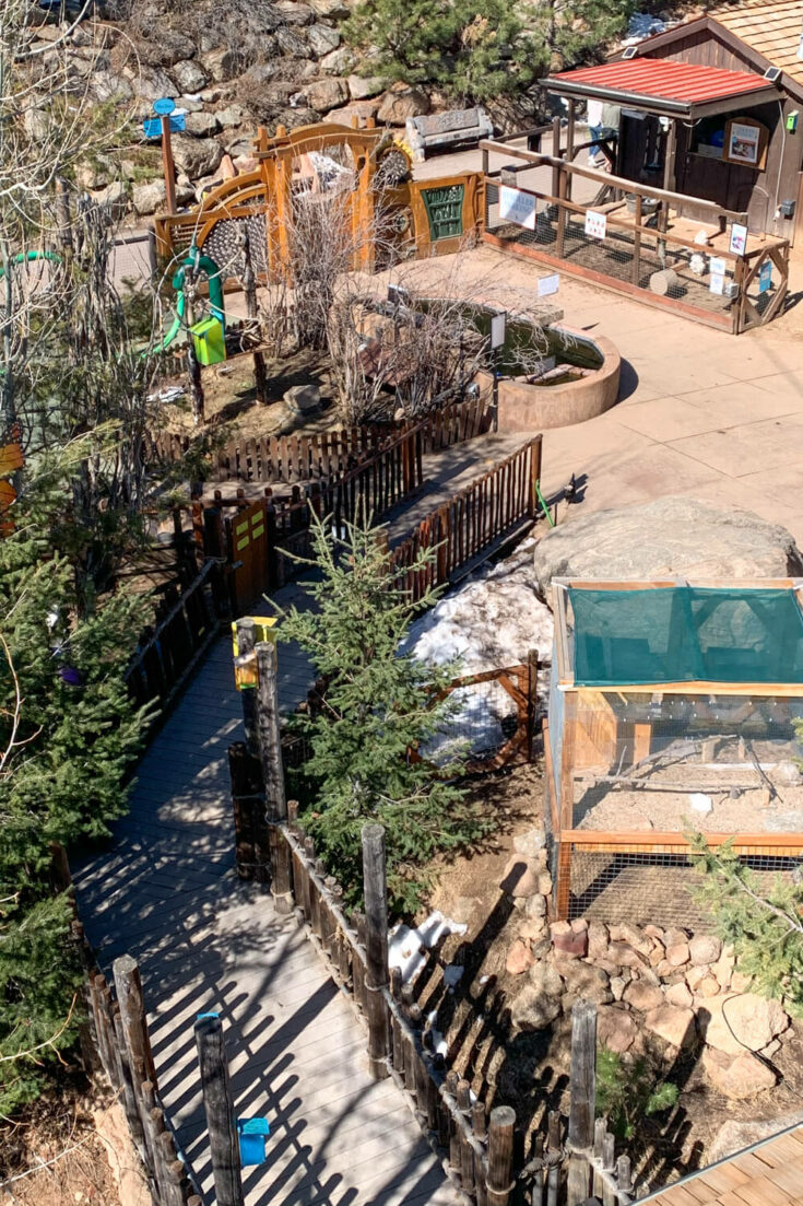 Overhead view of Cheyenne Mountain Zoo