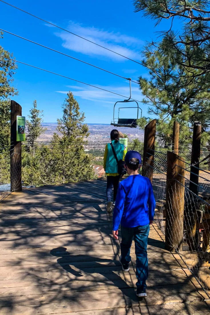 View of the ski lift at the Cheyenne Mountain Zoo