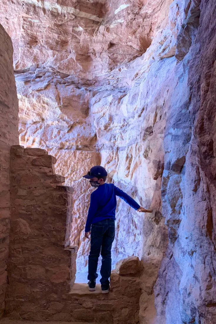 Boy at the Manitou Cliff Dwellings