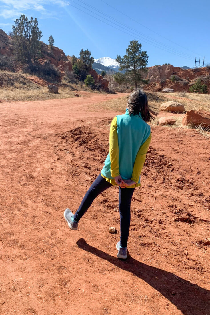 Girl walking at the Red Rock Canyon Open Space