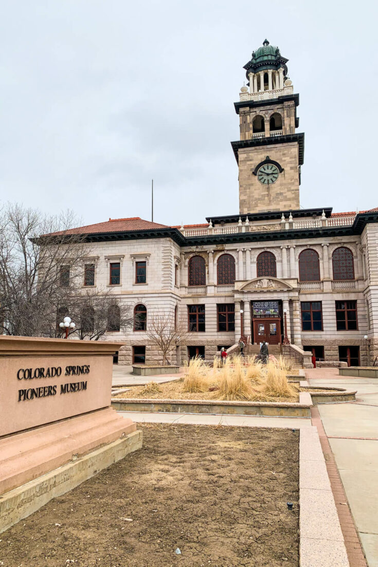 Front view of the Colorado Springs Pioneers Museum