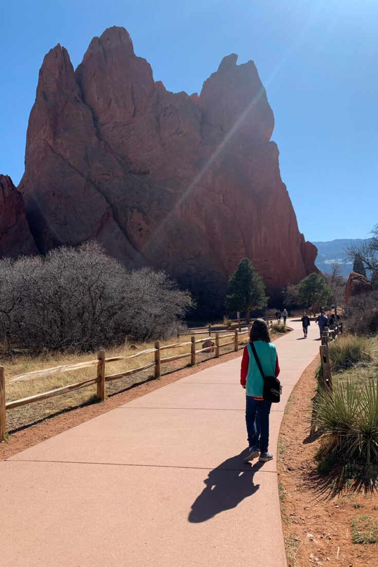 Girl walking at Garden of the Gods