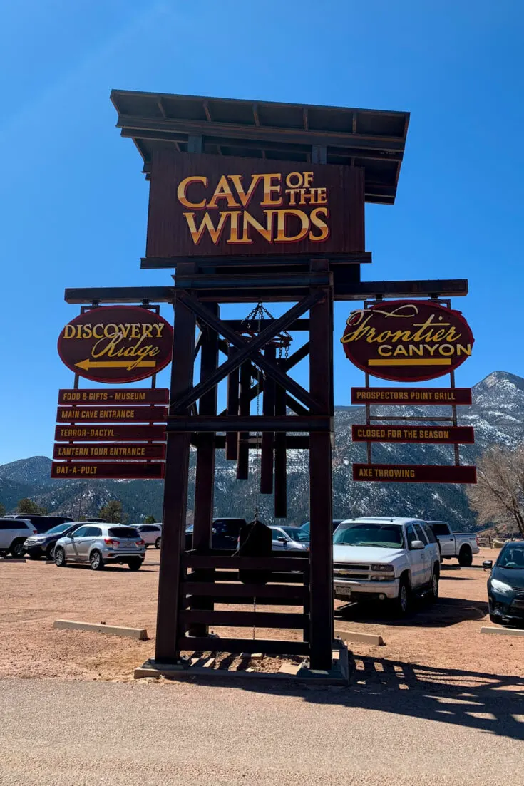 Cave of the Winds sign