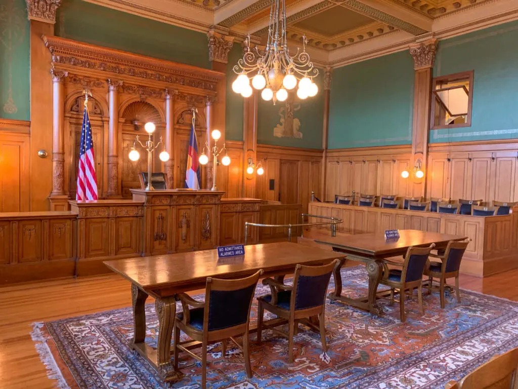 Courtroom at the Pioneers Museum