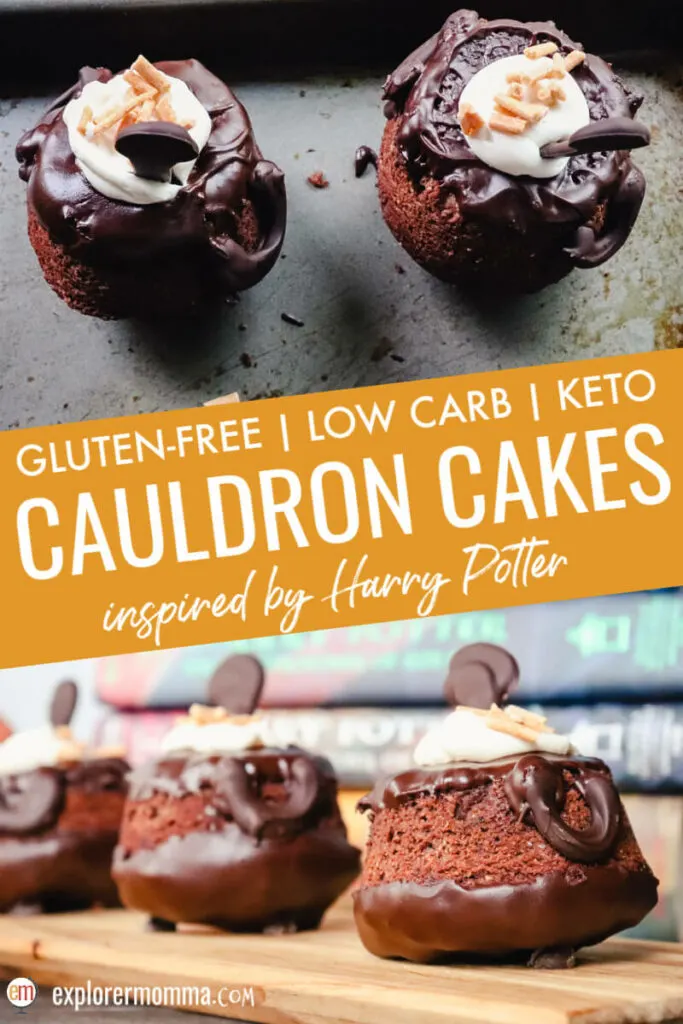 Low carb keto cauldron cakes inspired by Harry Potter