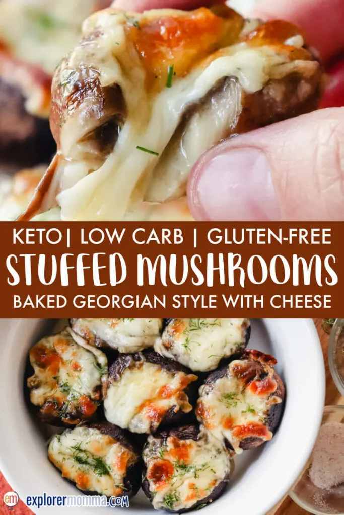 Keto mushroom recipes Georgian stuffed mushrooms with cheese