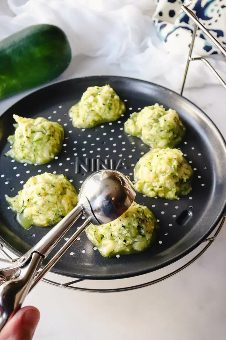 Air fryer zucchini tots to fry