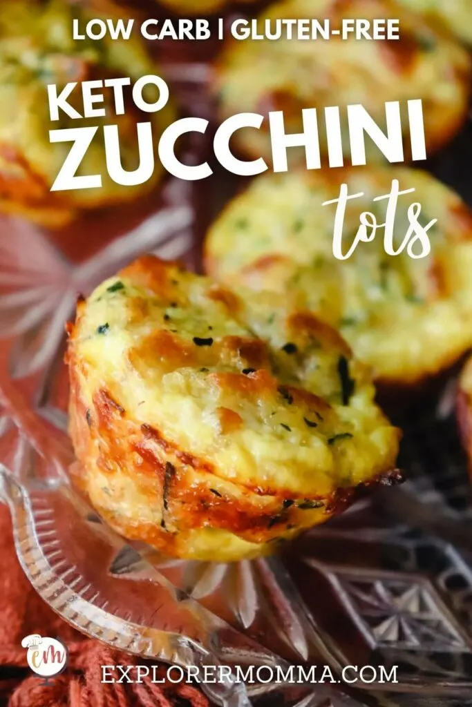 Keto zucchini tot on a plate