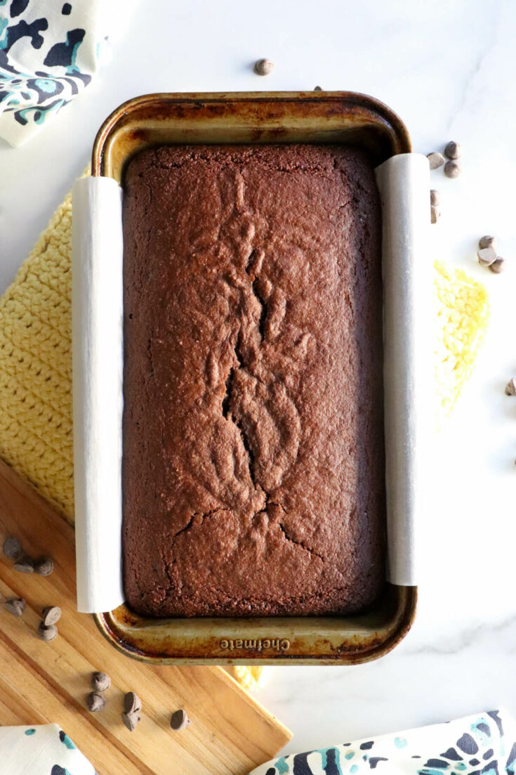 Baked low carb chocolate pound cake