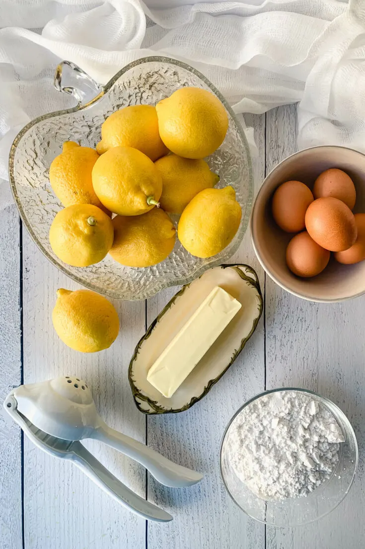Ingredients in easy keto lemon curd