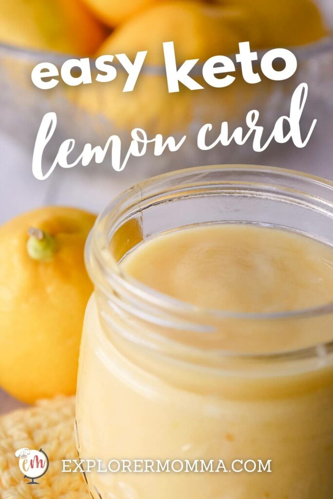 Jar of easy keto lemon curd