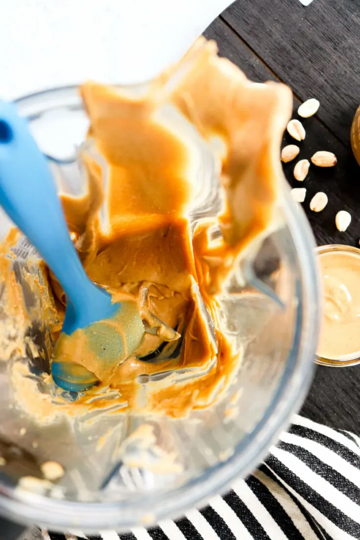 Blender with creamy peanut butter