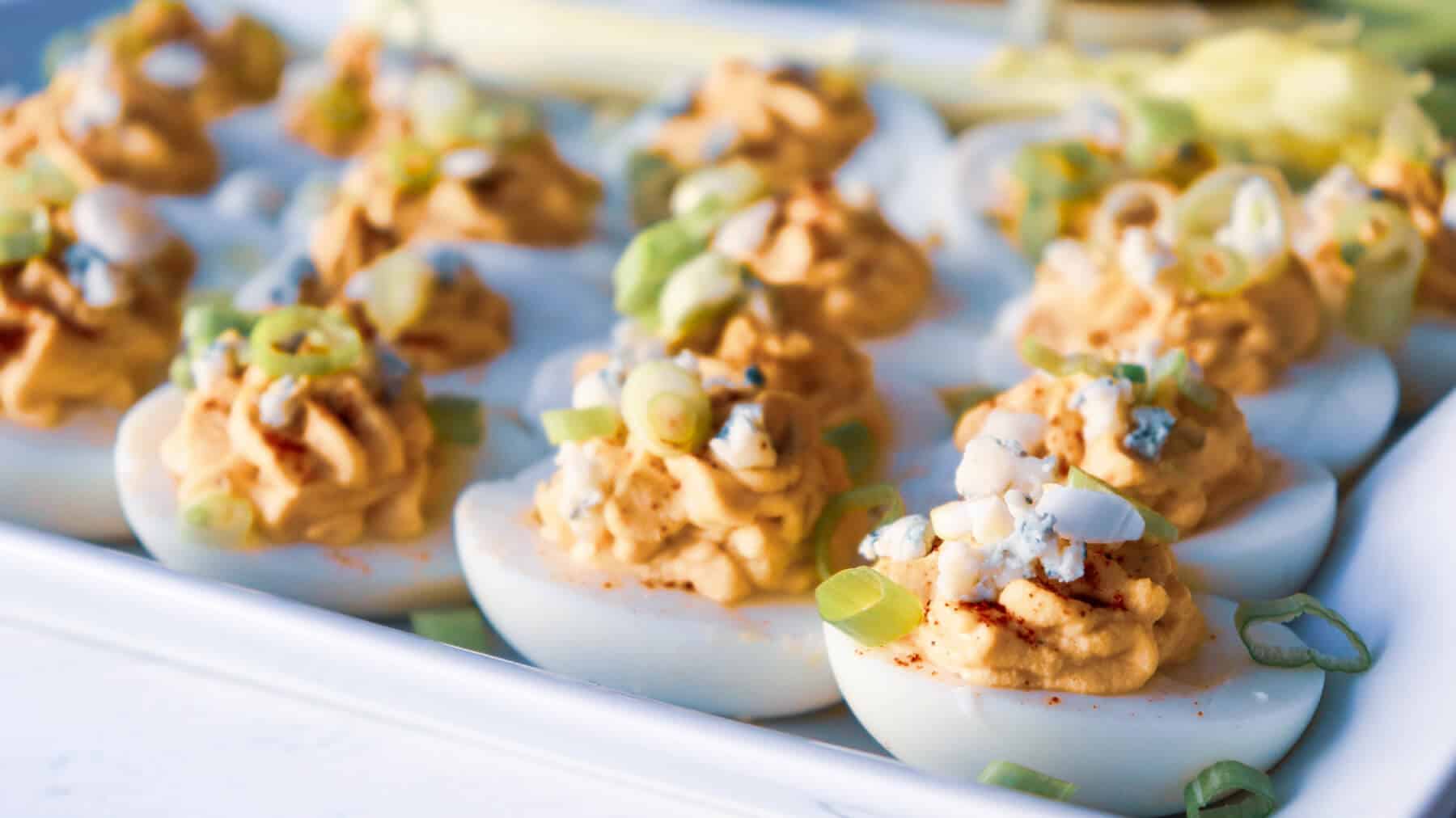 Buffalo Deviled Eggs {Low Carb} Explorer Momma