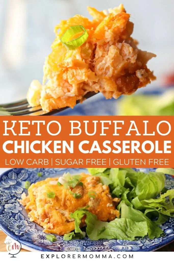 Keto Buffalo Chicken Casserole Recipe - Explorer Momma