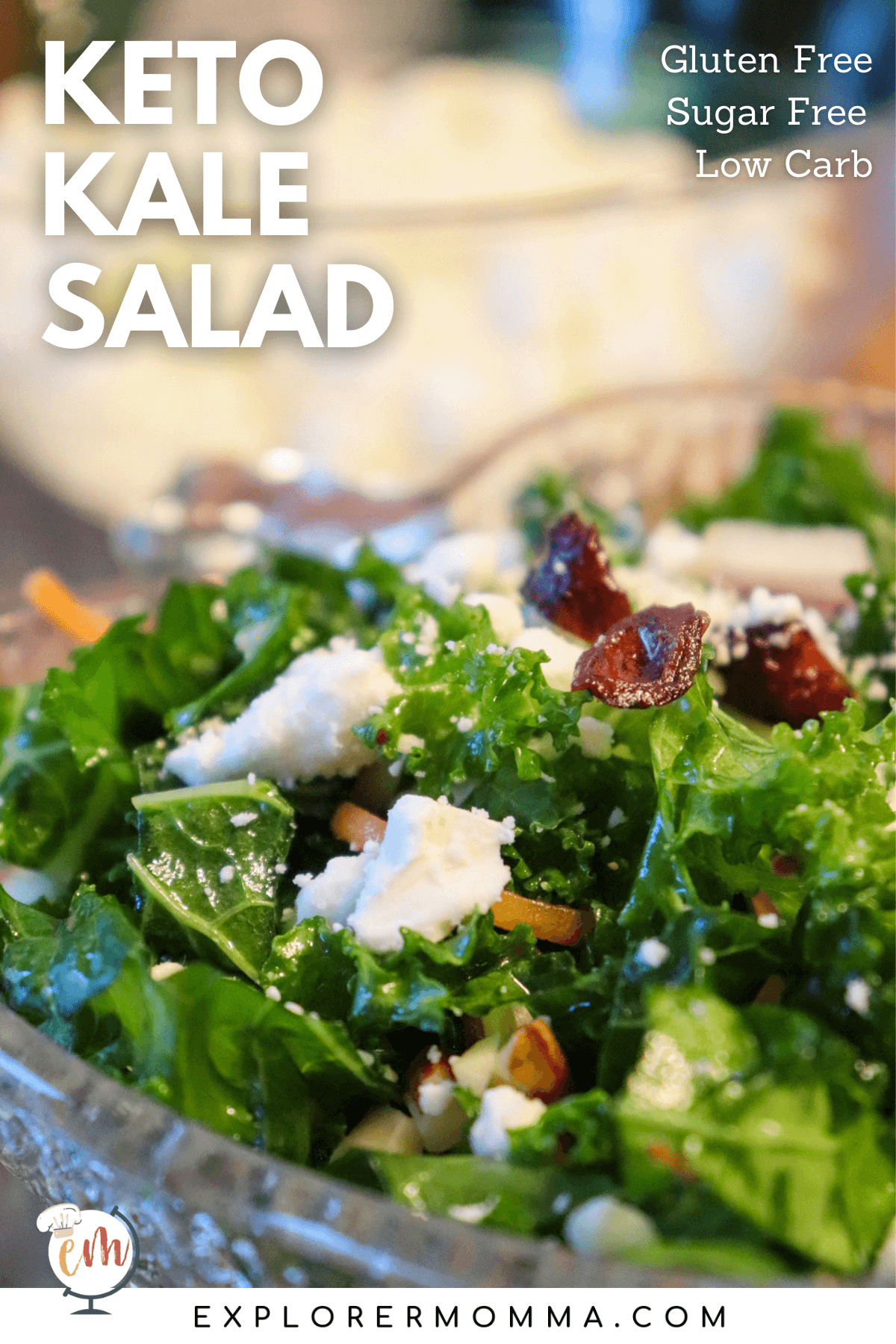 Keto Kale Salad Low Carb Holiday Sides Explorer Momma