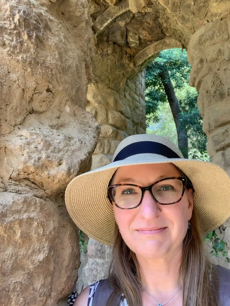 Woman in a sunhat at Park Guell