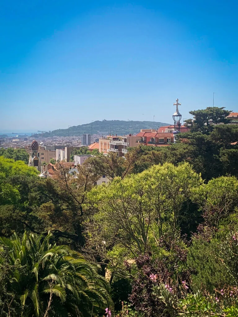 View of landscape from Park Guell