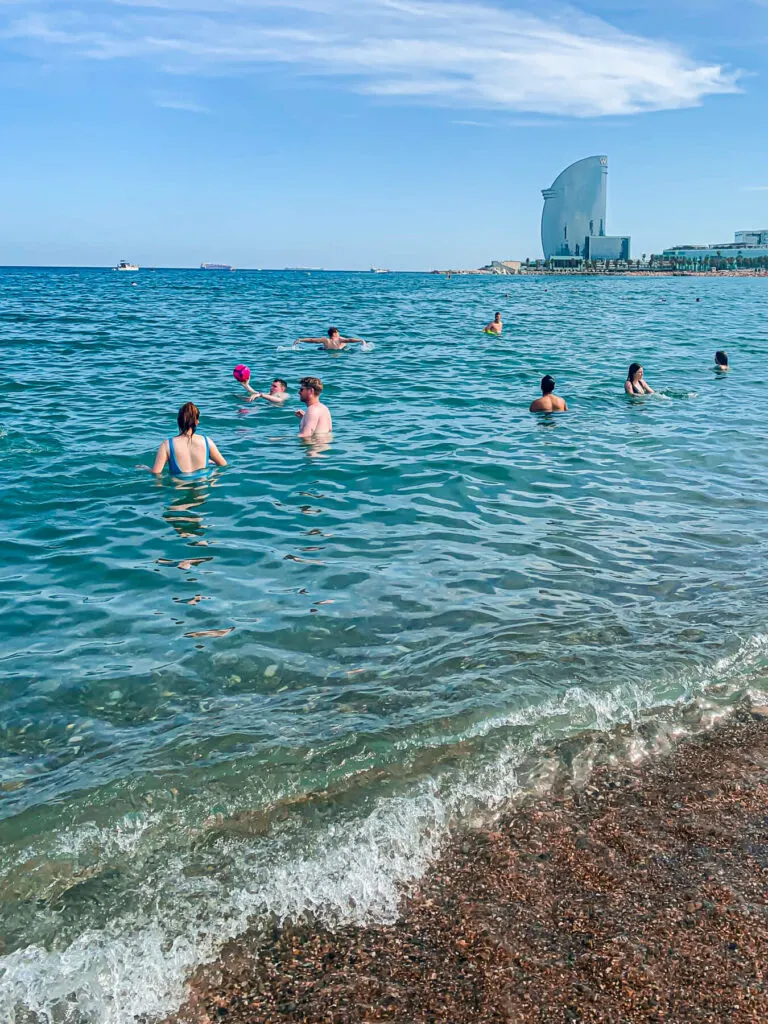 The beach in Barcelona