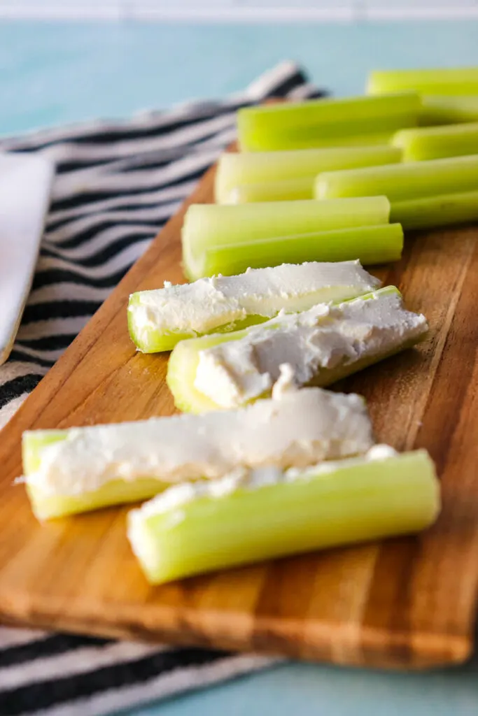 Stuffed celery with cream cheese