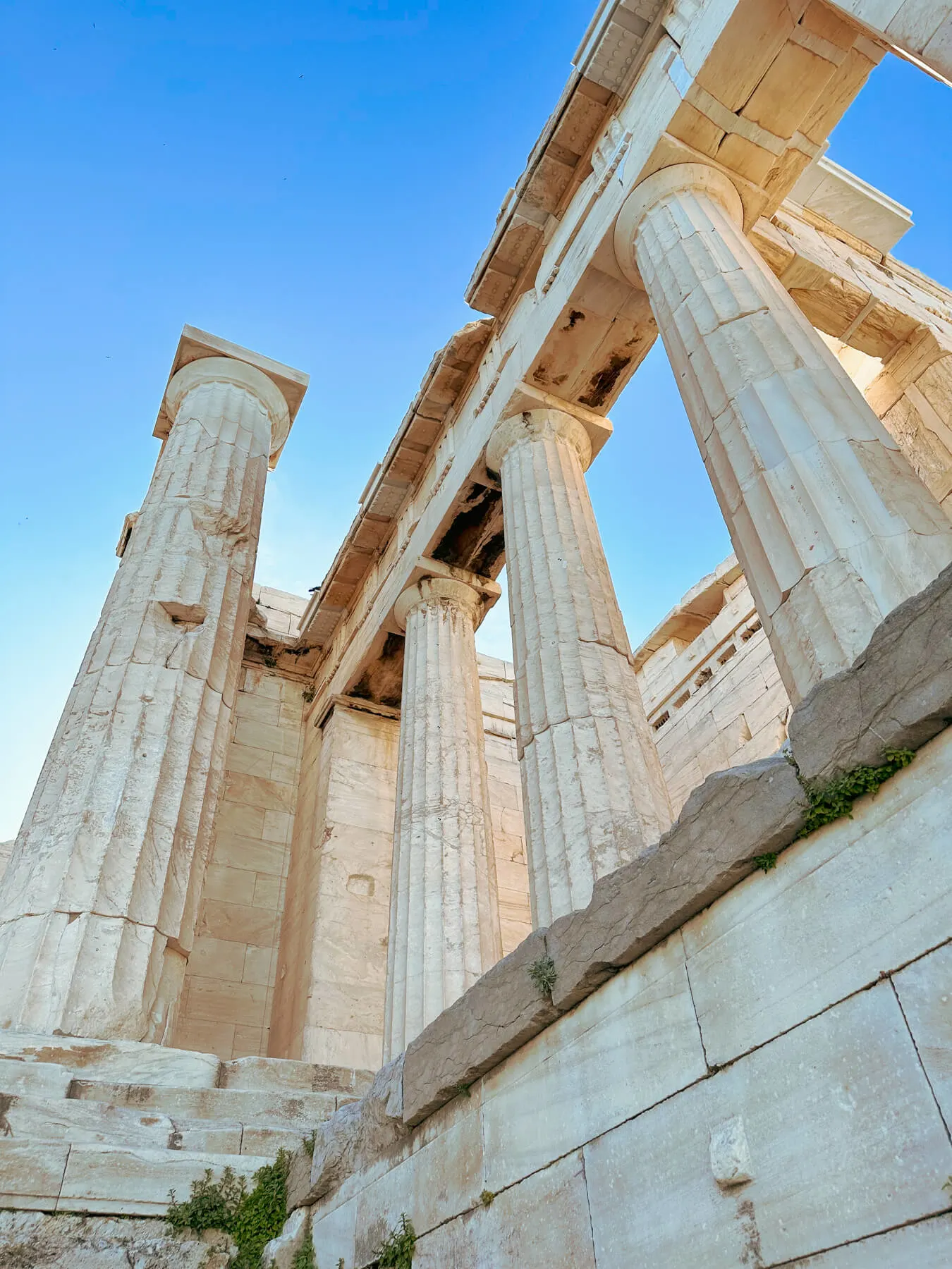 Columns at the ancient site at the Acropolis