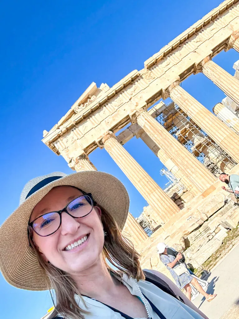 Lauren with the Parthenon