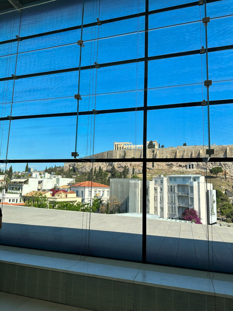 View of the Acropolis Hill from the Acropolis Museum