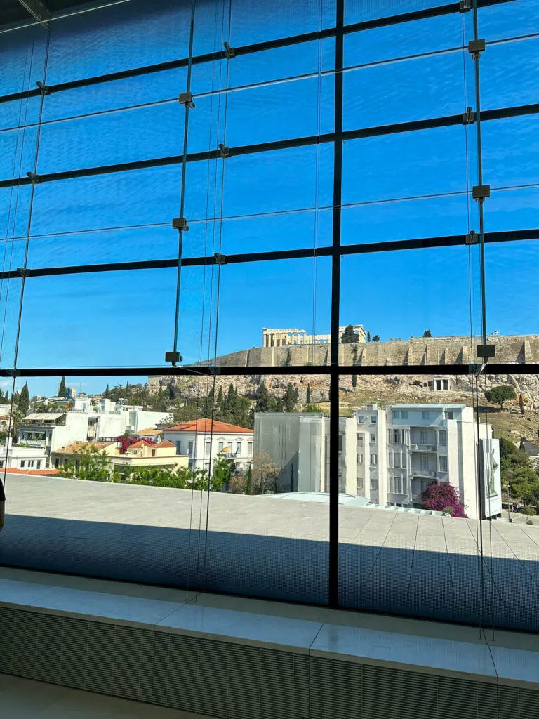View of the Acropolis Hill from the Acropolis Museum