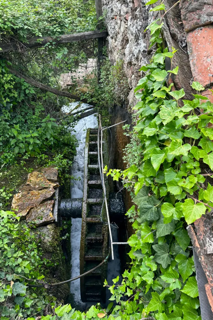 The water wheel at the Open Air Water Power Museum