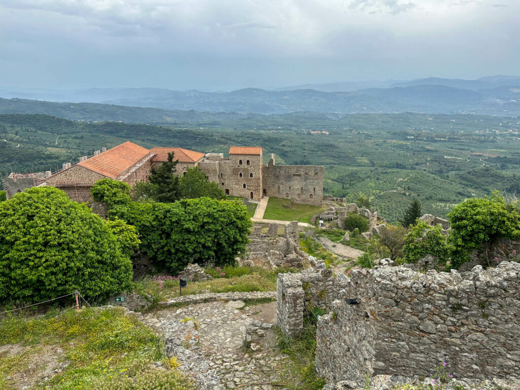 A view looking down from Mystras