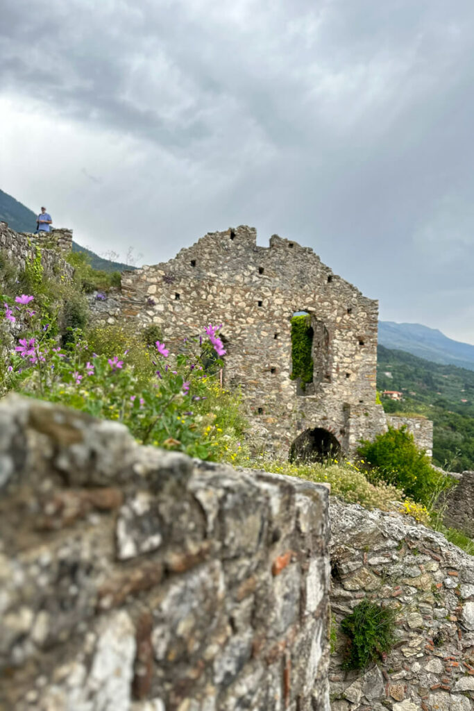 View of the ruins around Mystras