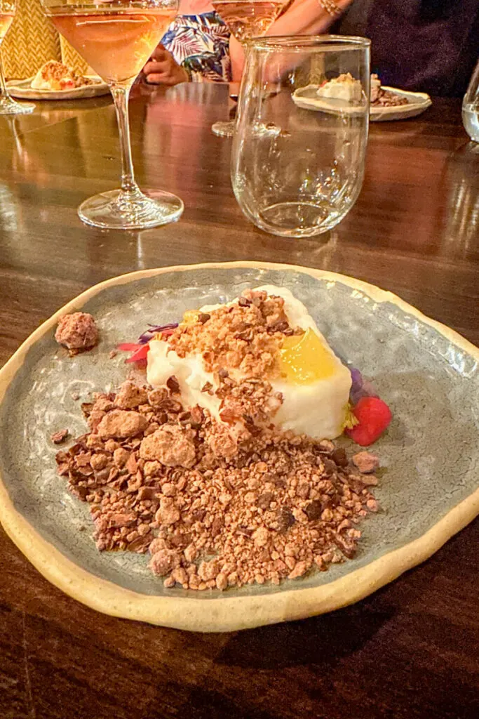 Plate of coconut dessert, tembleque