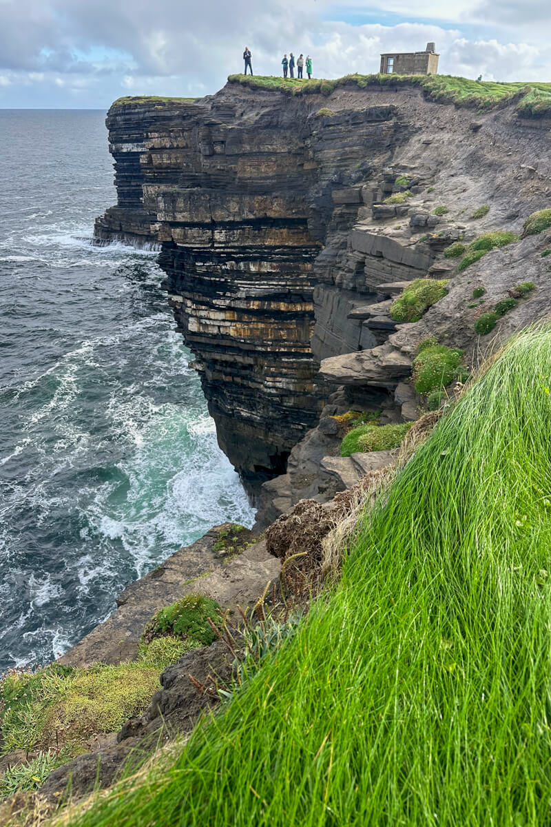 A side view of the cliffs at Downpatrick Head