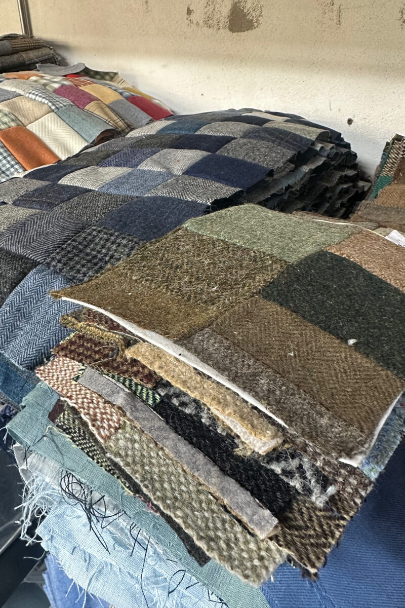 Stacks of wool Donegal